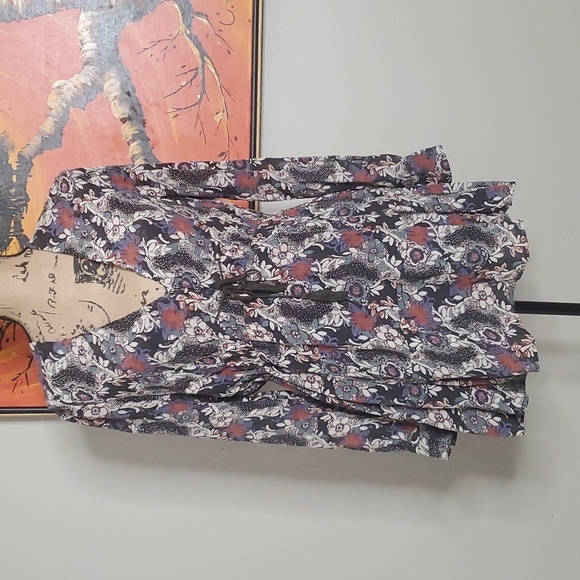 Free People Stealing Fire Floral Boho Henley Dress Size Medium - Picture 11 of 12